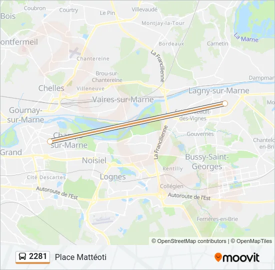 2281 Bus Line Map