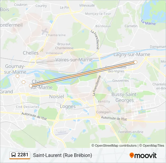 2281 Bus Line Map