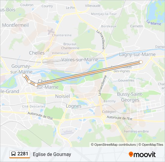 2281 Bus Line Map