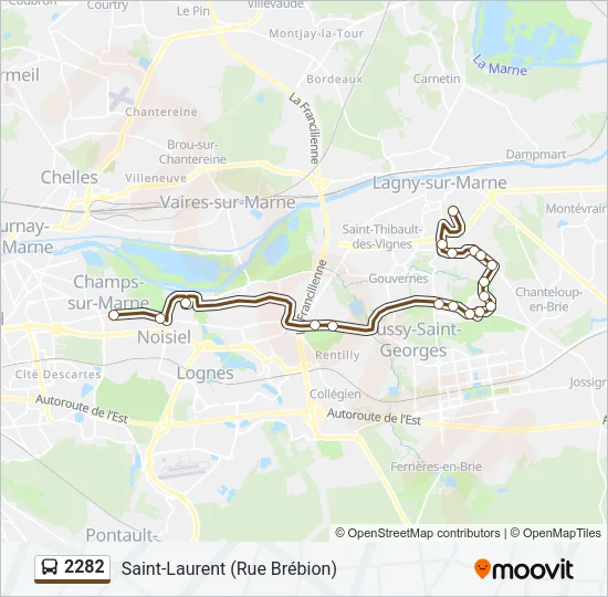 2282 Bus Line Map