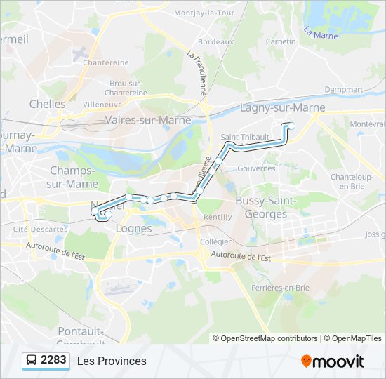 2283 Bus Line Map