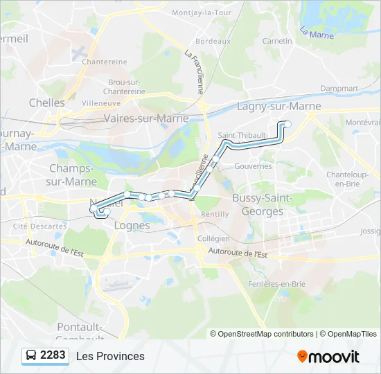 2283 Bus Line Map