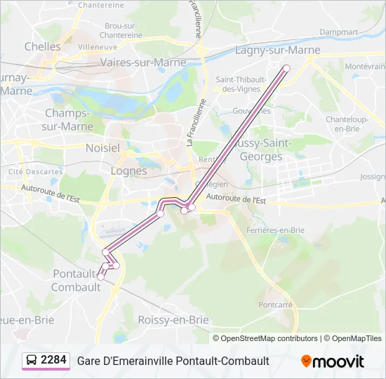 2284 Bus Line Map