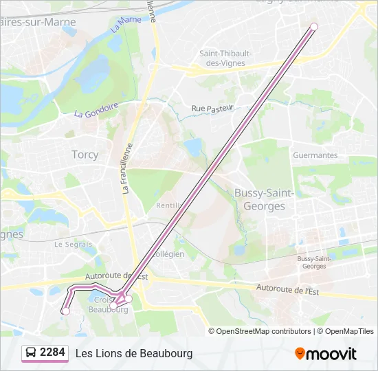 2284 Bus Line Map