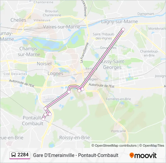 2284 Bus Line Map
