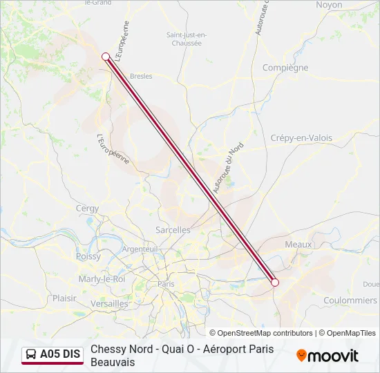 A05 DIS Bus Line Map