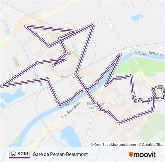 Mapa de SOIR de autobús