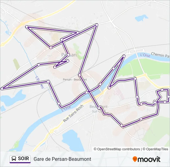 SOIR Bus Line Map