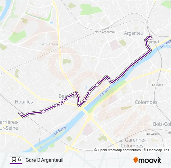 6 Bus Line Map