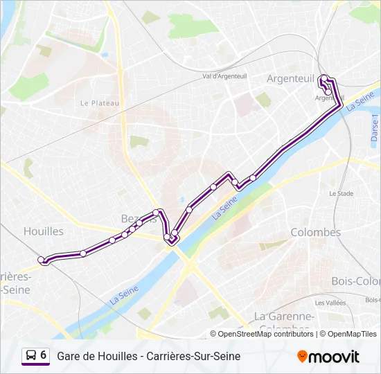 6 Bus Line Map