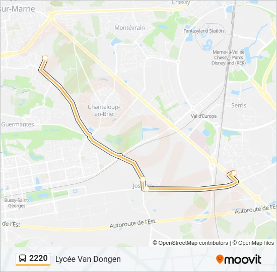 2220 Bus Line Map