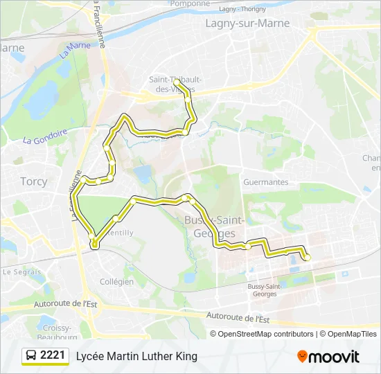 2221 Bus Line Map