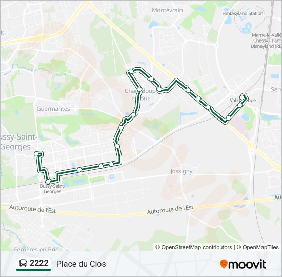 2222 Bus Line Map