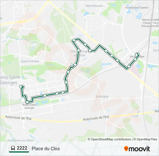 2222 Bus Line Map