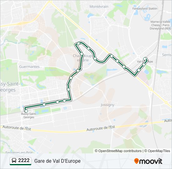 2222 Bus Line Map
