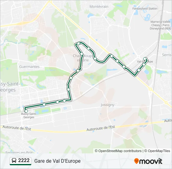 2222 Bus Line Map