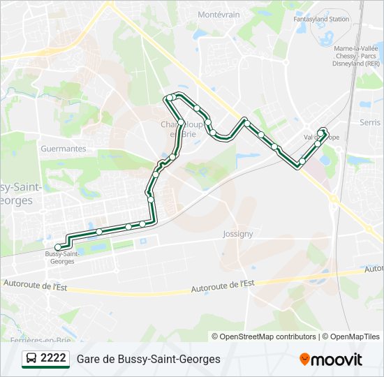 2222 Bus Line Map