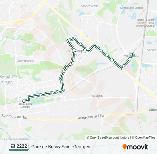 2222 Bus Line Map