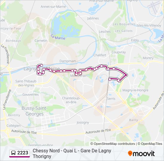 2223 Bus Line Map