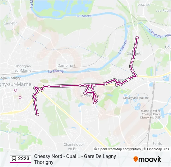 2223 Bus Line Map