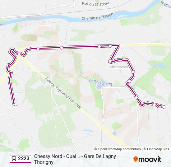 2223 Bus Line Map