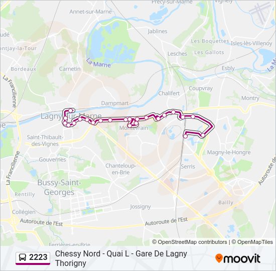 2223 Bus Line Map