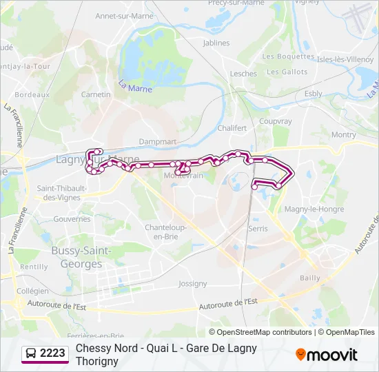 2223 Bus Line Map
