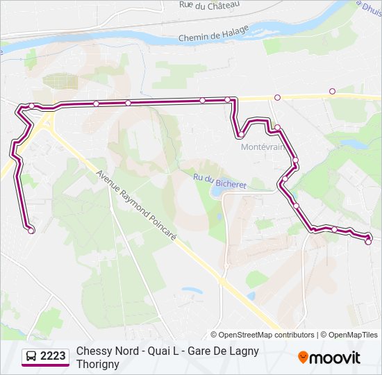2223 Bus Line Map