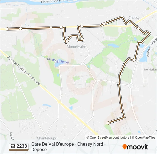 2233 Bus Line Map