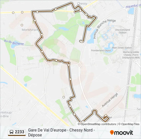 2233 Bus Line Map