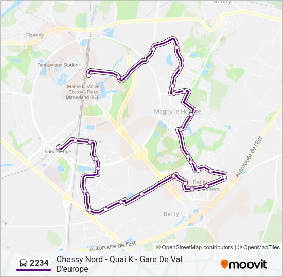 2234 Bus Line Map