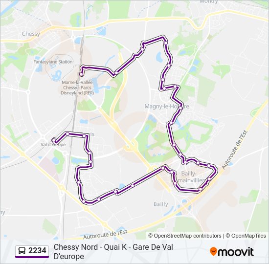 2234 Bus Line Map
