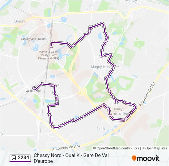 2234 Bus Line Map