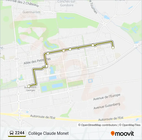 2244 Bus Line Map