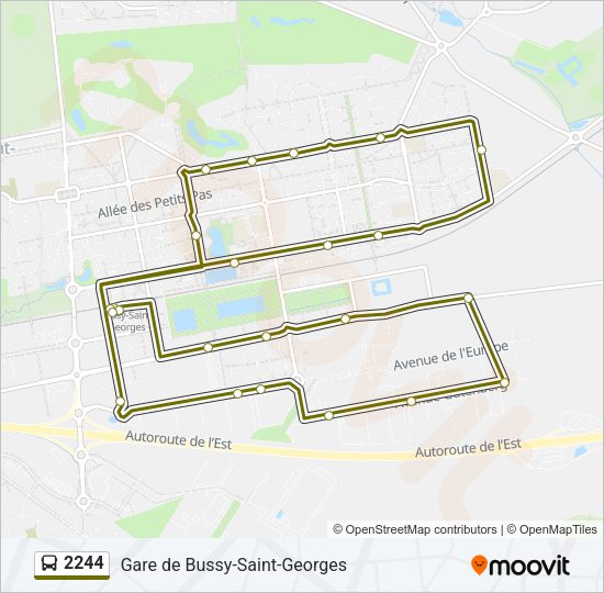 2244 Bus Line Map