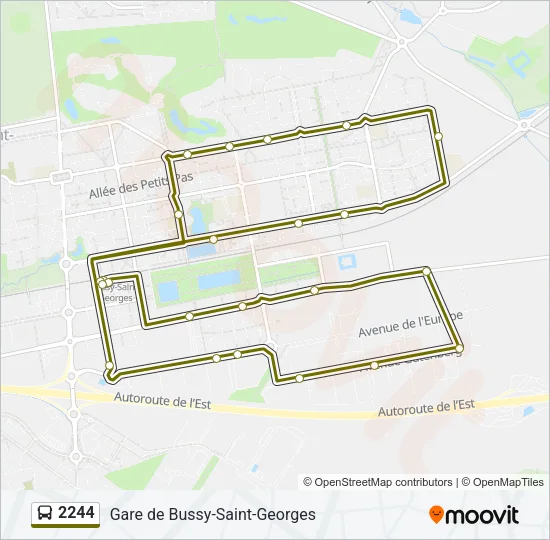 2244 Bus Line Map