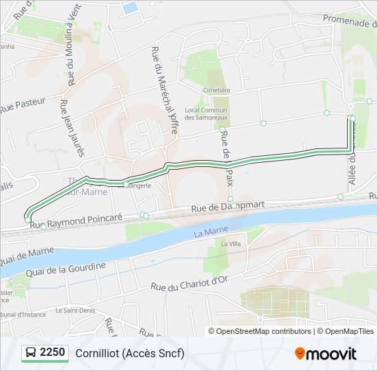 2250 Bus Line Map