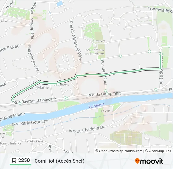 2250 Bus Line Map