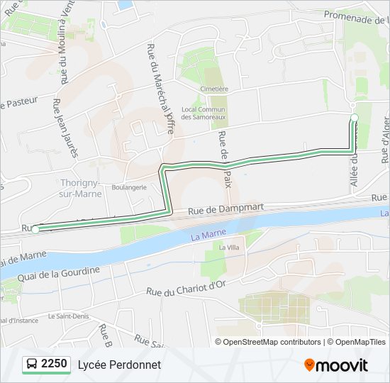 2250 Bus Line Map