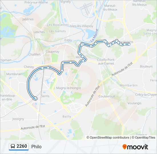 2260 Bus Line Map