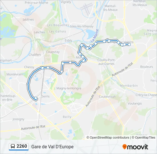 2260 Bus Line Map