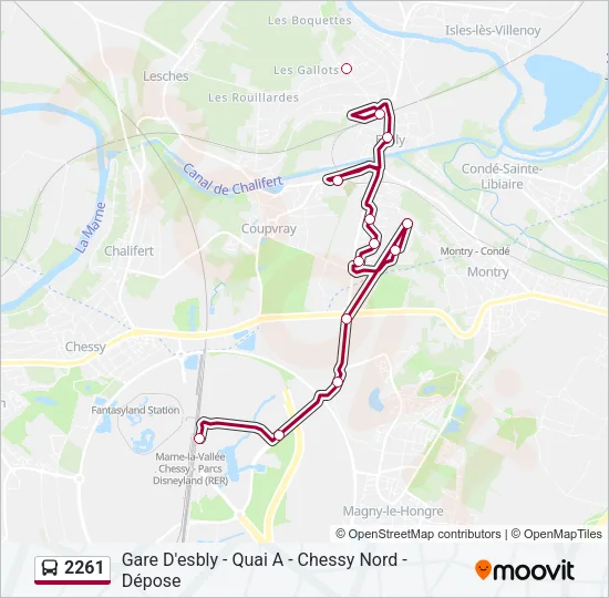 2261 Bus Line Map