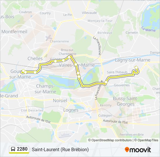 2280 Bus Line Map