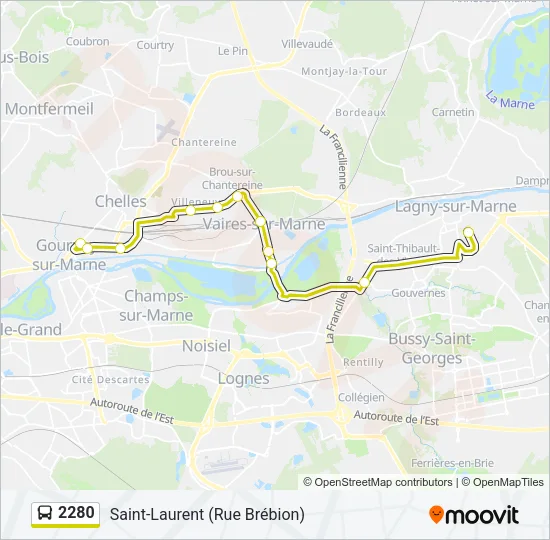 2280 Bus Line Map