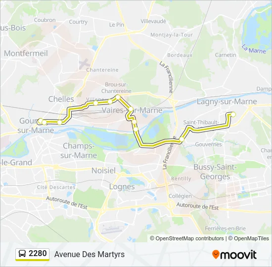 2280 Bus Line Map