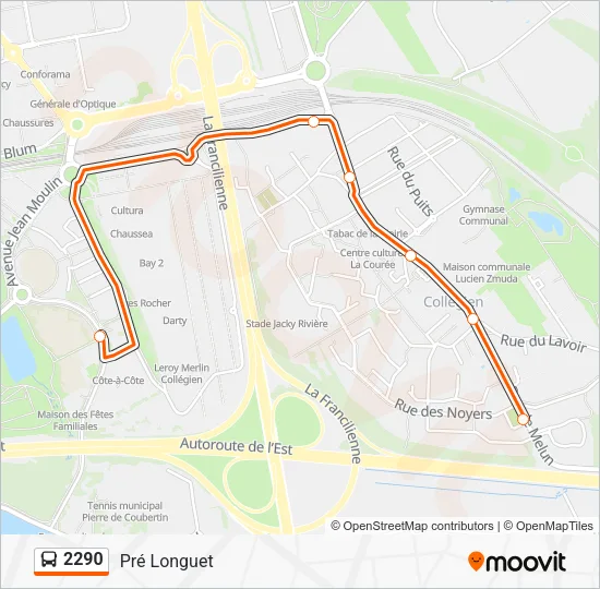 2290 Bus Line Map