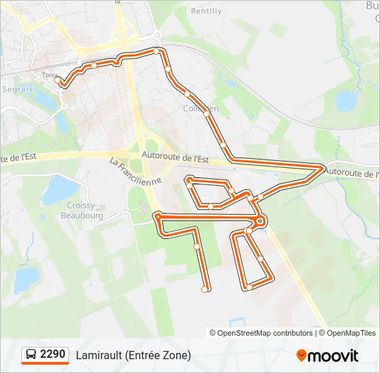 2290 Bus Line Map