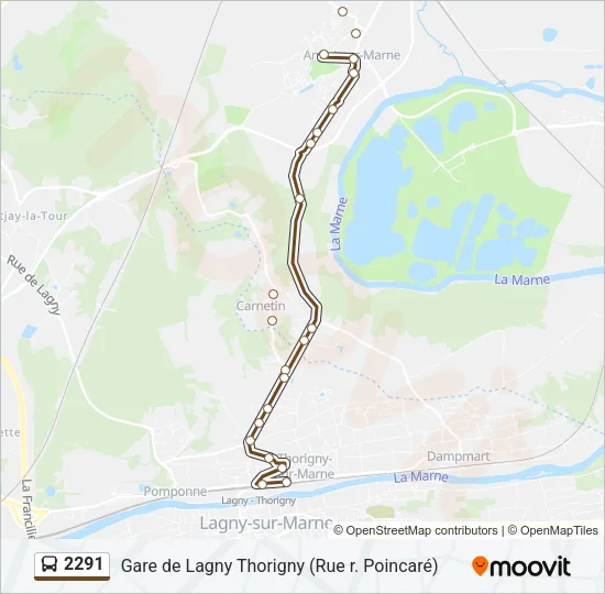 2291 Bus Line Map