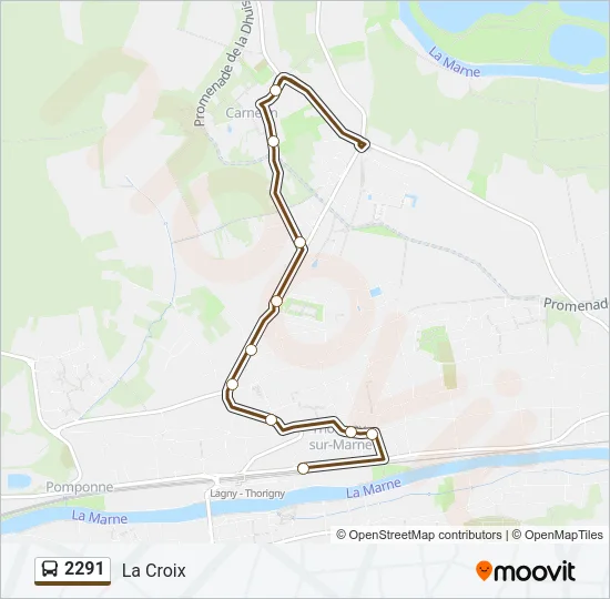 2291 Bus Line Map