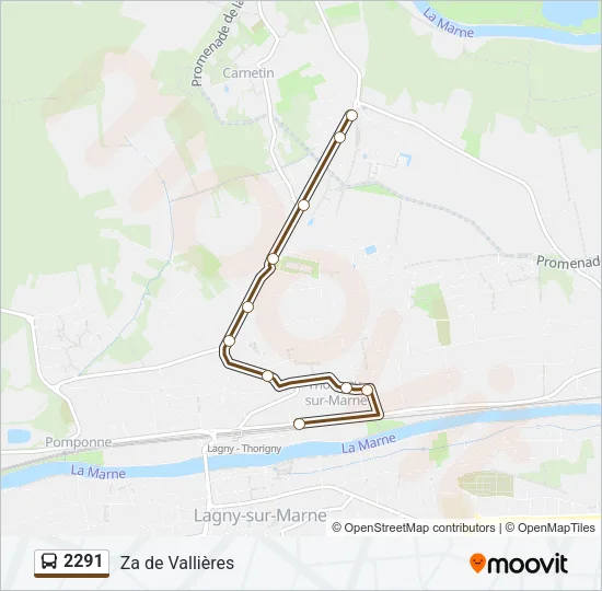 2291 Bus Line Map